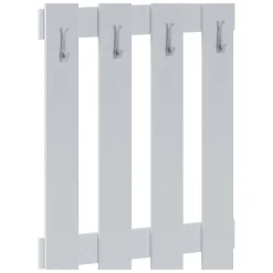 Attaccapanni > Dmora Appendiabiti 4 Ganci Installazione Sospesa 115h cm, Materiale Struttura in Metallo - Plaus Bianco