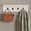 Appendiabiti Bianco 4 Ganci Installazione a Muro 15h cm, - Trecasali