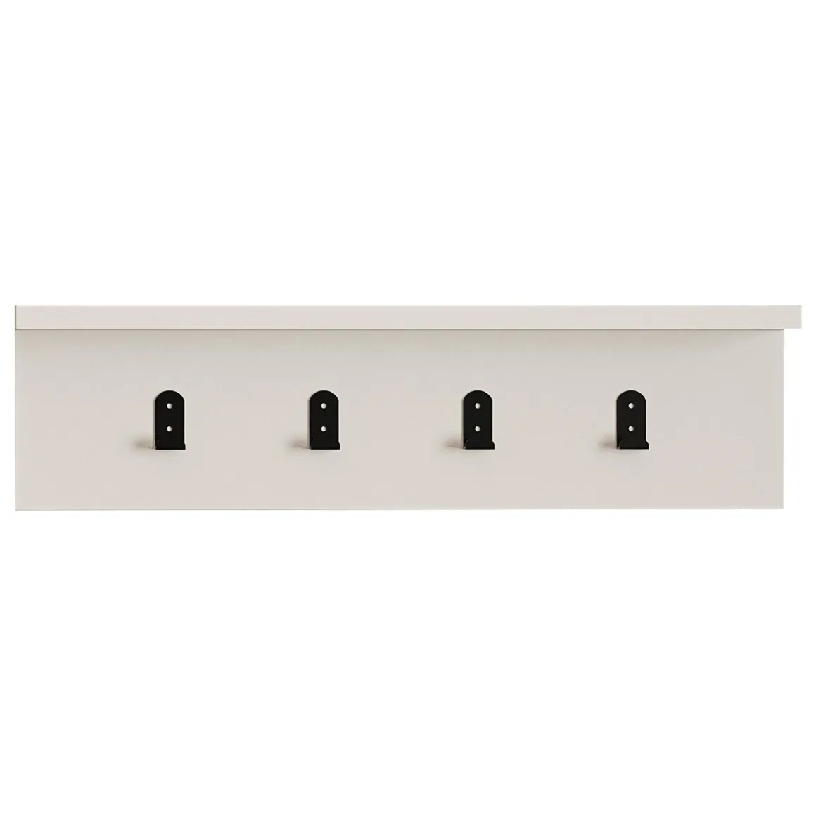 Appendiabiti Bianco 4 Ganci Installazione a Muro 15h cm, - Trecasali