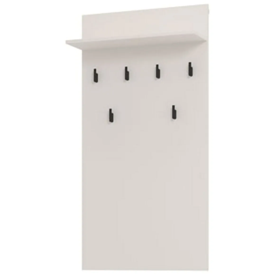 Appendiabiti Bianco Nero set Fissaggio a Muro Incluso 6 Ganci 115h cm, Installazione a Muro - Gonars