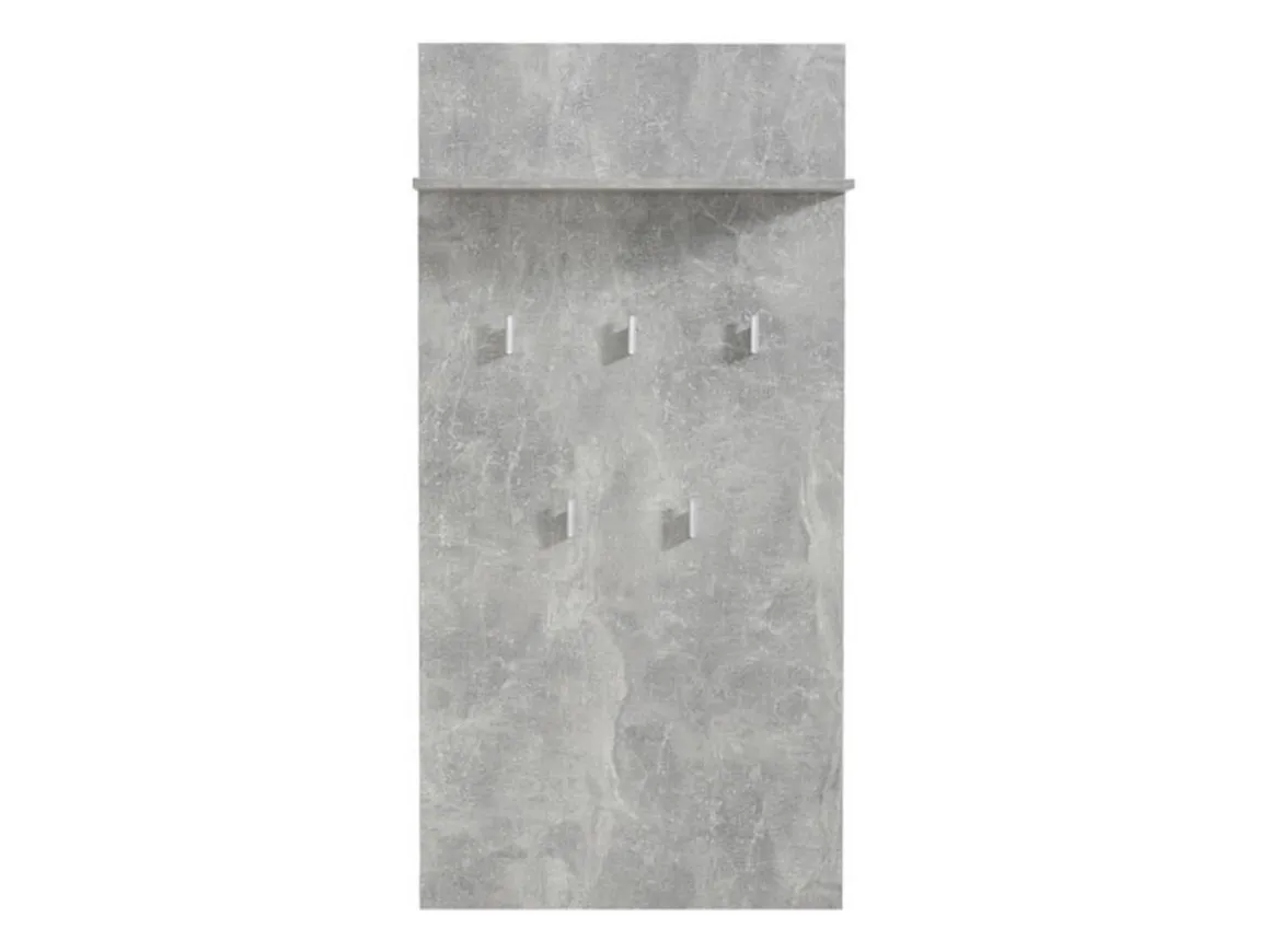 Appendiabiti Grigio Cemento set Fissaggio a Muro Incluso 5 Ganci 137h cm, Installazione a Muro - Traves