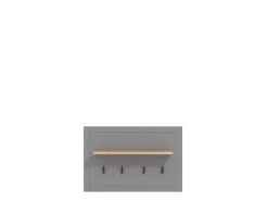 Attaccapanni > Dmora Appendiabiti Grigio Scuro Marrone Rovere set Fissaggio a Muro Incluso 4 Ganci 57h cm, Installazione a Muro - Mediglia Marrone Rovere, Grigio Scuro