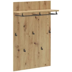 Appendiabiti Marrone Rovere Nodi 5 Ganci Installazione Sospesa, Materiale Struttura in Metallo - Chianni