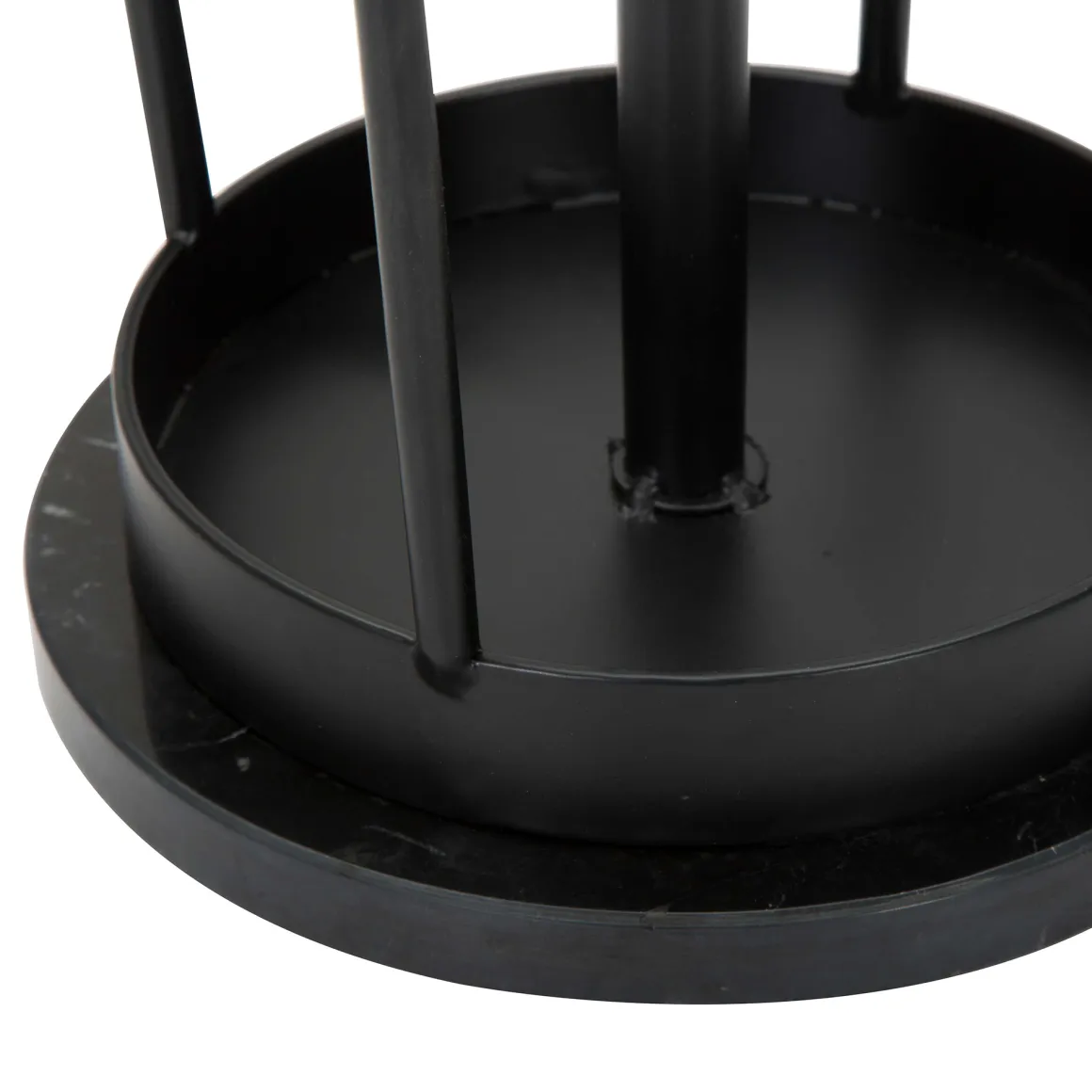 Appendiabiti Nero oro con Porta Ombrelli 6 Ganci 176h cm, Installazione a Terra - Dawson