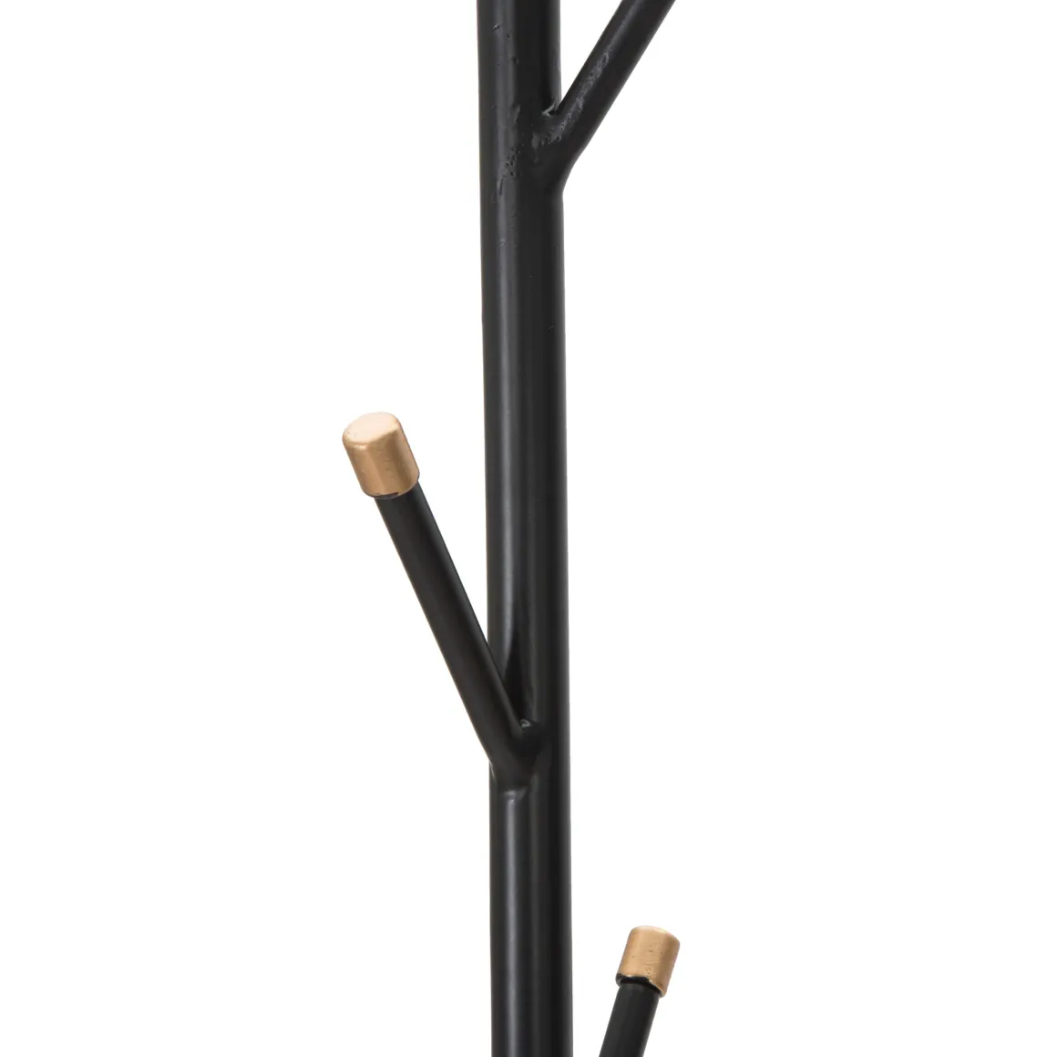 Appendiabiti Nero oro con Porta Ombrelli 6 Ganci 176h cm, Installazione a Terra - Dawson