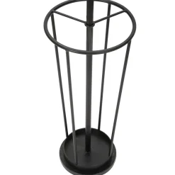 Appendiabiti Nero oro con Porta Ombrelli 6 Ganci 176h cm, Installazione a Terra - Dawson