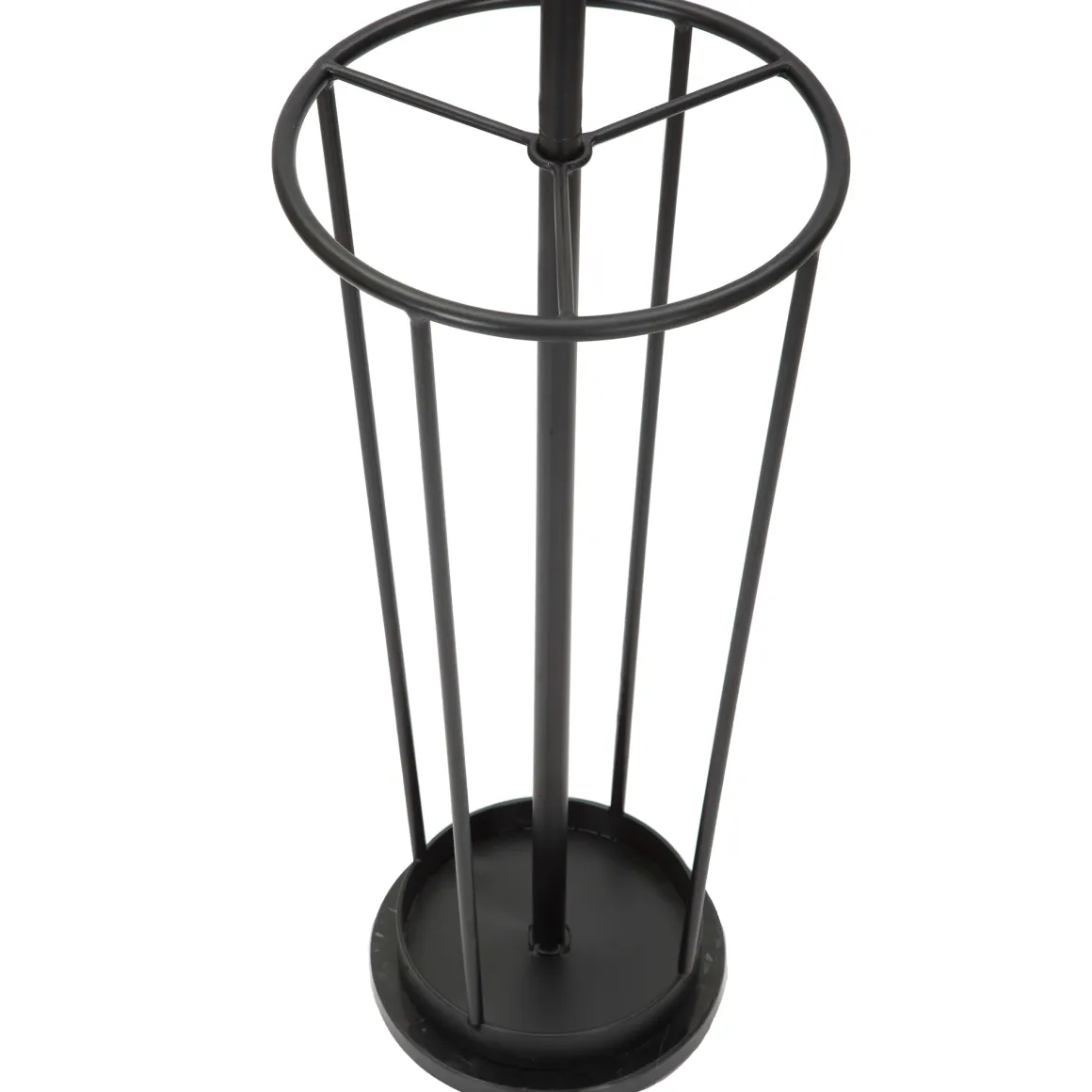 Appendiabiti Nero oro con Porta Ombrelli 6 Ganci 176h cm, Installazione a Terra - Dawson