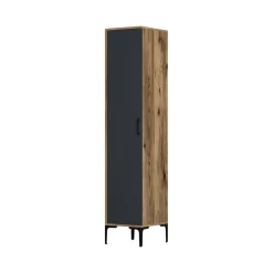 Armadio antracite e noce slim 40x47h cm - Giusta
