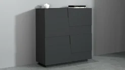 Armadi Multiuso 2 Ante|Camera Da Letto > Dmora Armadio antracite multiuso 120x126h cm - Aulla Grigio Antracite