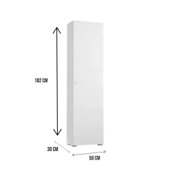 Armadi Multiuso 1 Anta|Camera Da Letto > Dmora Armadio 1 anta 50x182h cm - Abuela Bianco