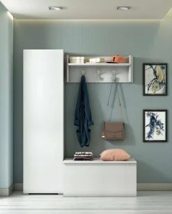 Armadi Multiuso 1 Anta|Camera Da Letto > Dmora Armadio 1 anta 50x182h cm - Abuela Bianco