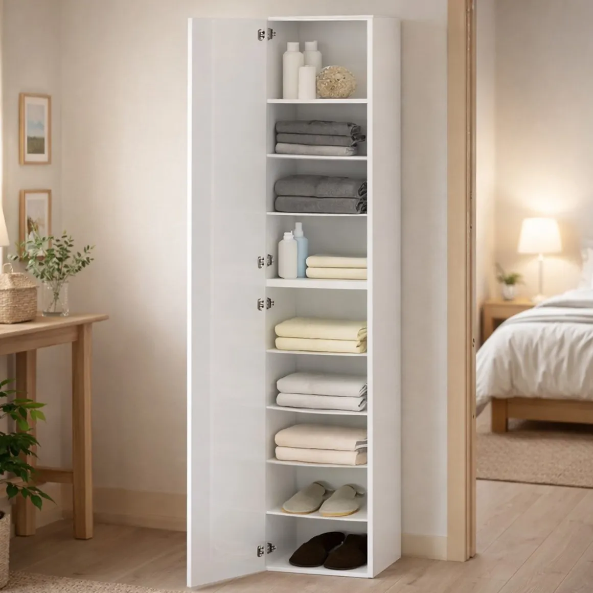 Armadio bianco 1 anta 45x190h cm - Bassiano