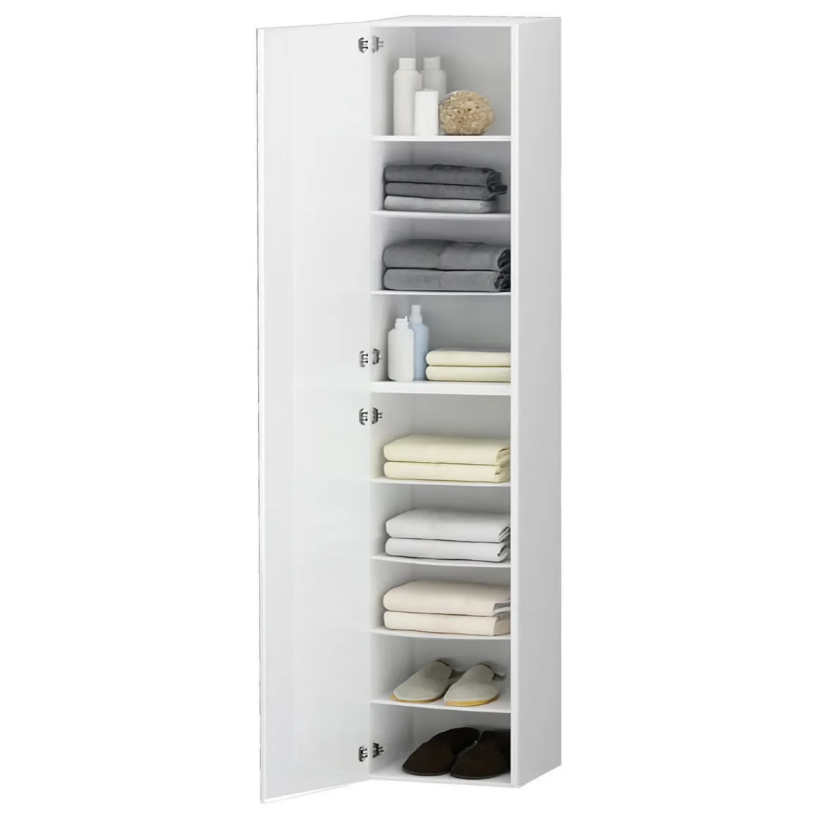 Armadio bianco 1 anta 45x190h cm - Bassiano