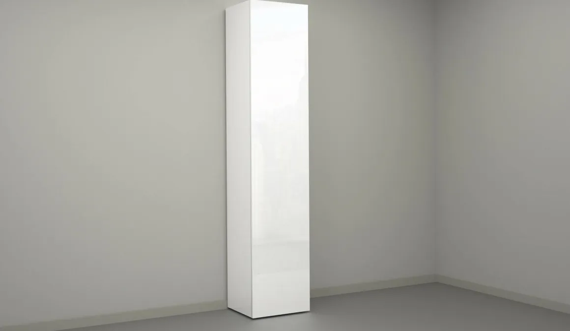 Armadio bianco 1 anta 45x190h cm - Bassiano