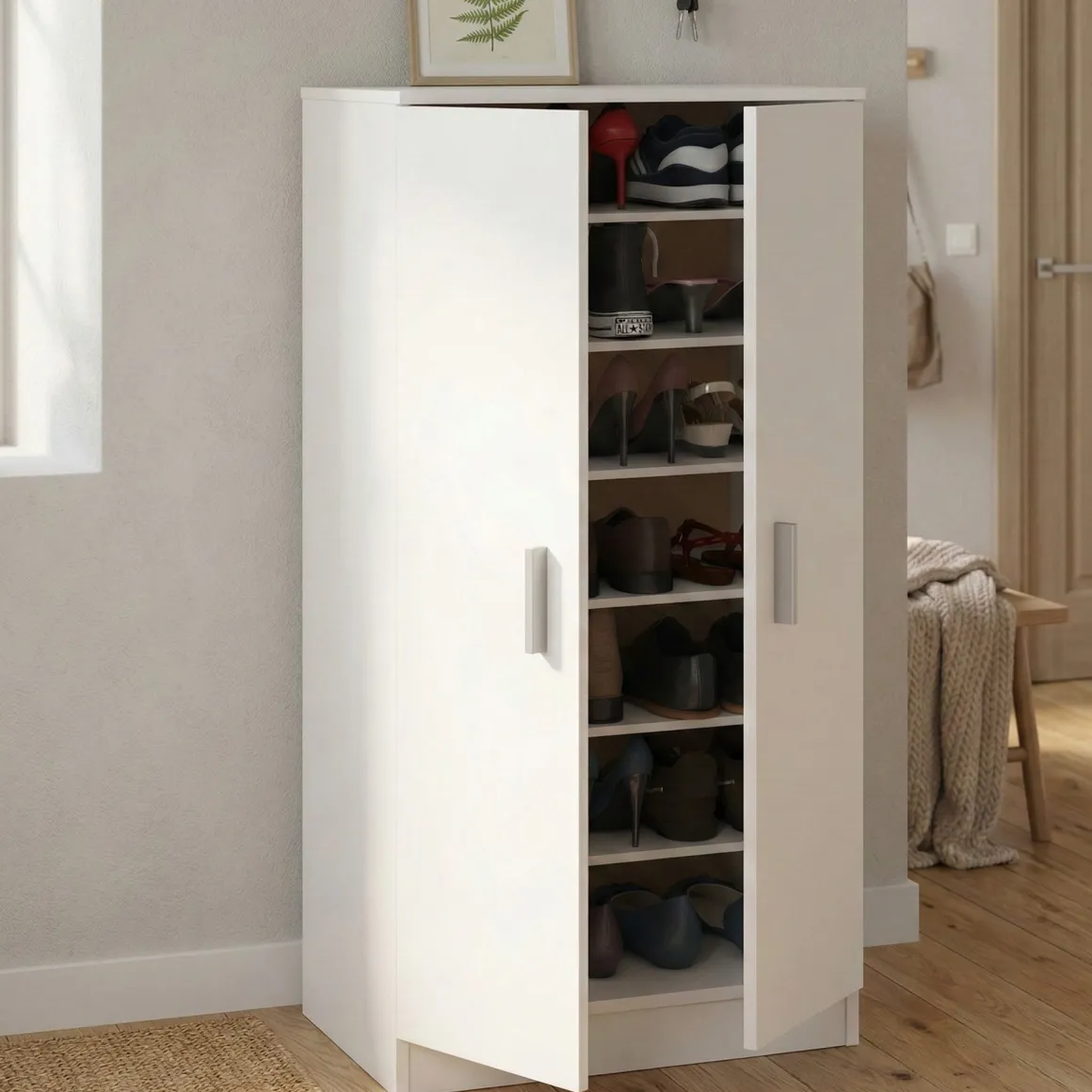 Armadio bianco ante battenti 55x108h cm - Akimera