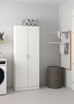 Armadi Multiuso 2 Ante|Camera Da Letto > Dmora Armadio 2 ante portascope 73x180h cm - Abadubidu Bianco