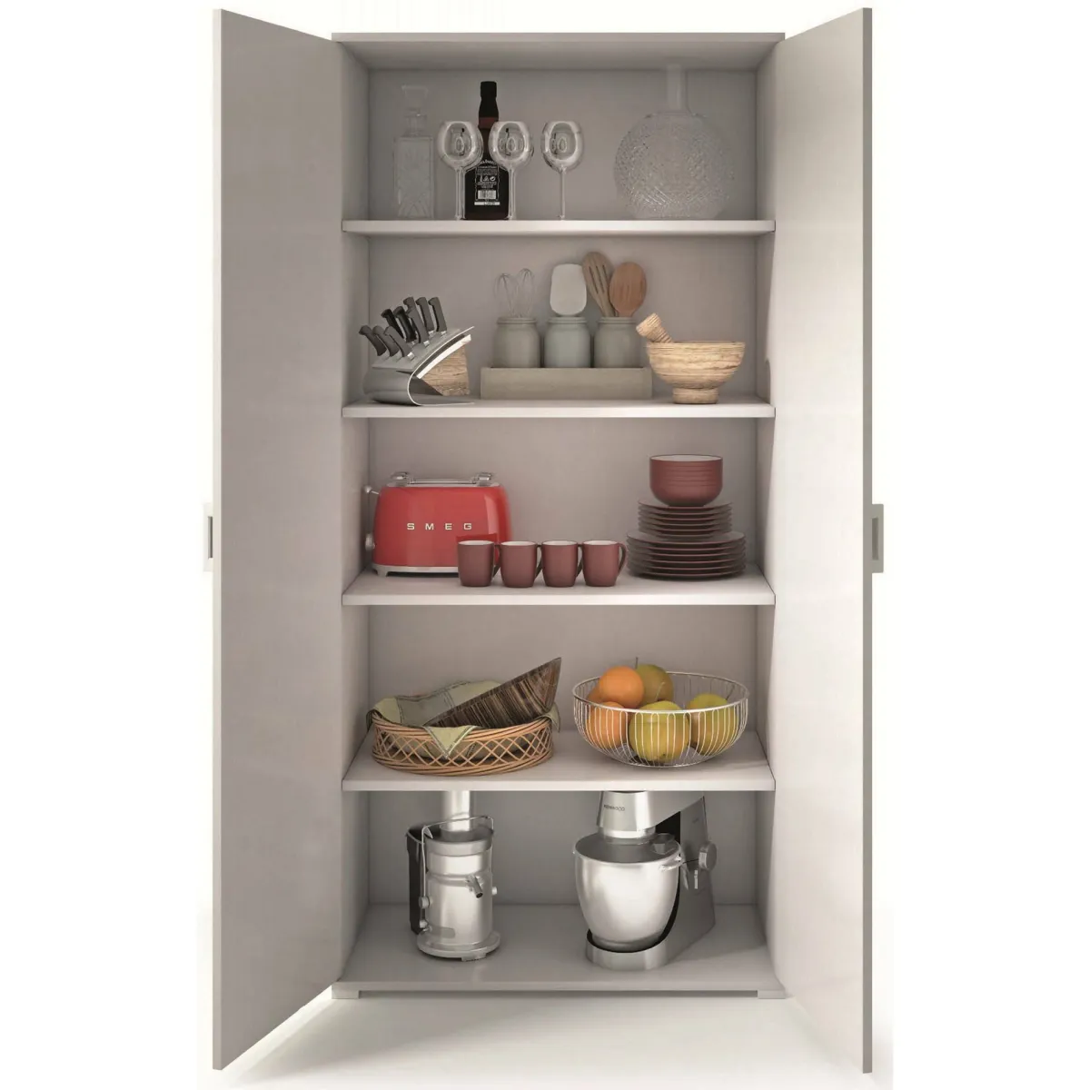 Armadi Multiuso 2 Ante|Camera Da Letto > Dmora Armadio 2 ante 90x195h cm - Aliosha Bianco