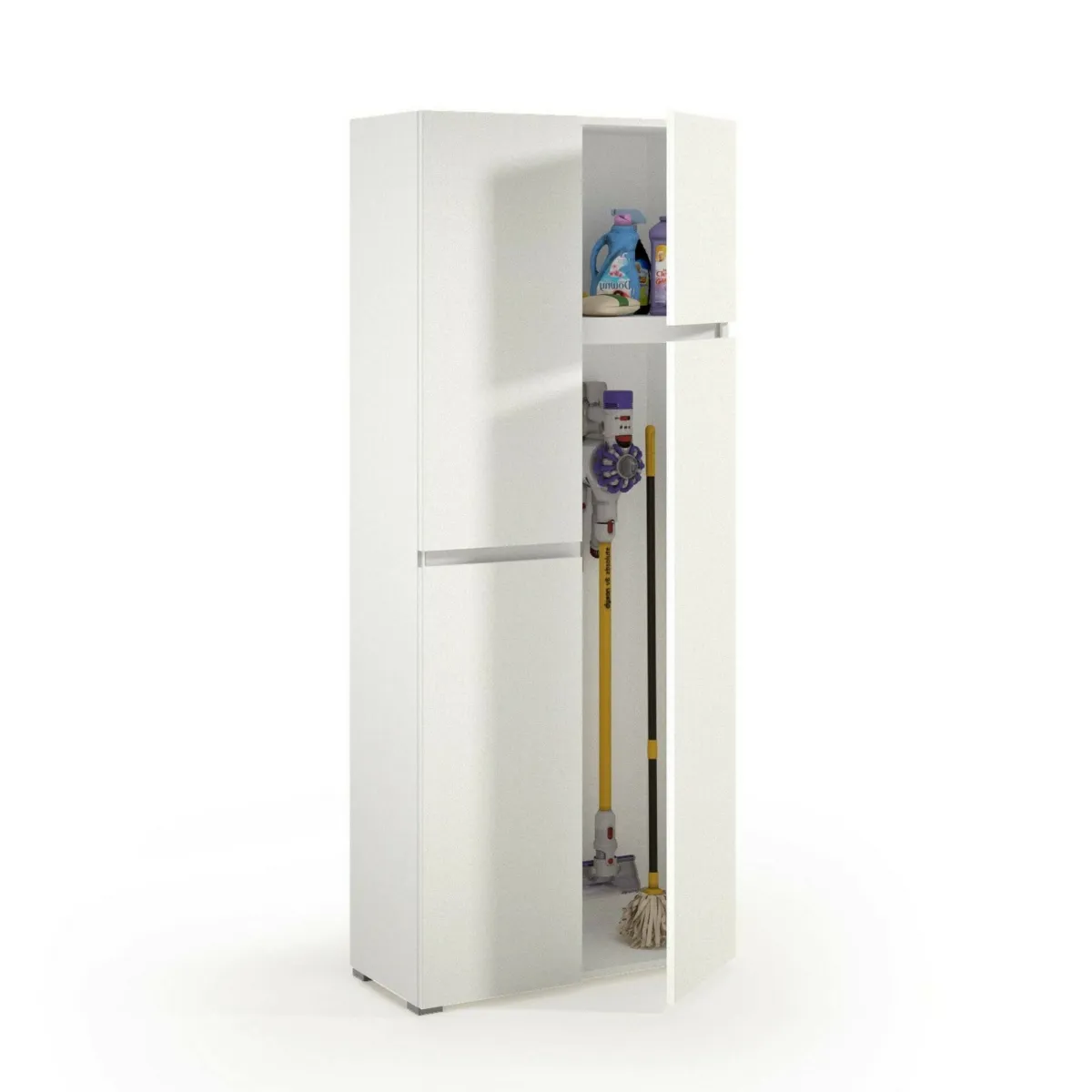 Altri Armadi Multiuso|Camera Da Letto > Dmora Armadio 4 ante 80x195h cm - Attiniaro Bianco