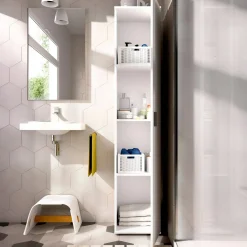 Armadi Multiuso 1 Anta|Camera Da Letto > Dmora Armadio bagno 39x190h cm - Arrow Bianco