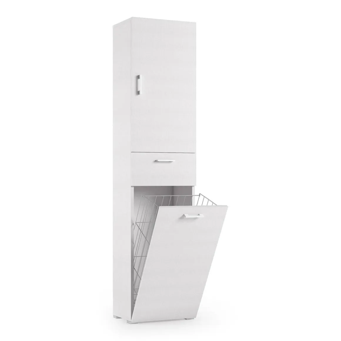 Armadio bianco con cassetto 45x195h cm - Aryanne