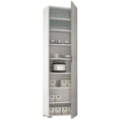 Armadi Multiuso 1 Anta|Camera Da Letto > Dmora Armadio bianco e cemento 1 anta 50x182h cm - Abuela Bianco, Grigio Cemento