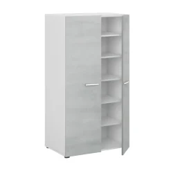 Armadio bianco e cemento salvaspazio 75x101h cm - Arful