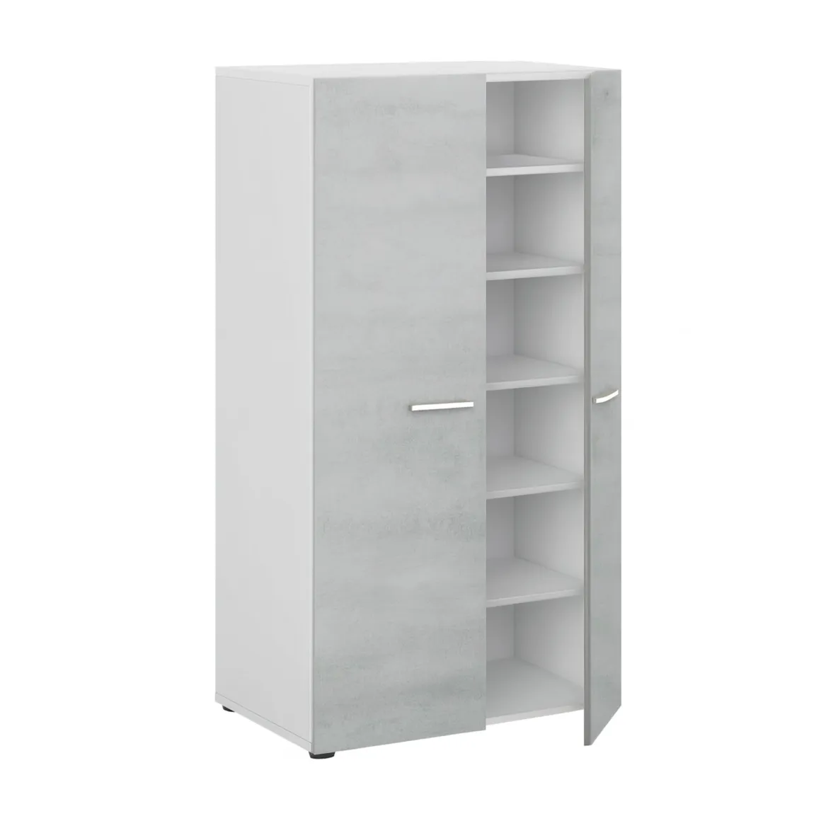 Armadio bianco e cemento salvaspazio 75x101h cm - Arful