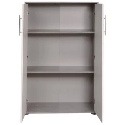 Armadi Multiuso 2 Ante|Camera Da Letto > Dmora Armadio bianco e grigio 2 ante 78x118h cm - Angie Grigio, Bianco Cemento