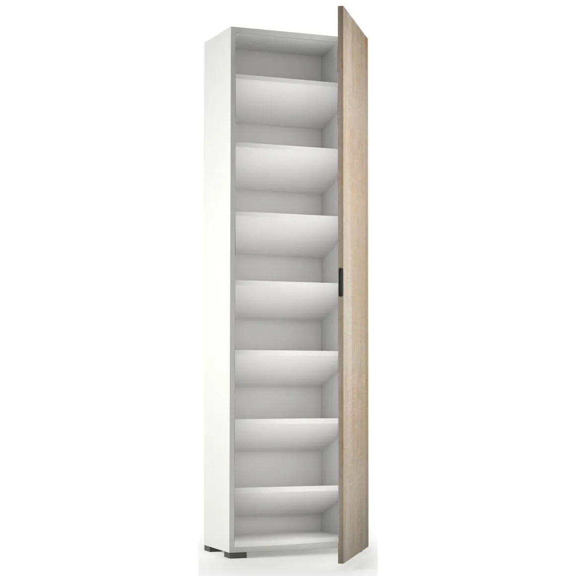 Armadio bianco e legno 1 anta 50x182h cm - Abuela