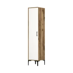 Armadi Multiuso 1 Anta|Camera Da Letto > Dmora Armadio bianco e noce slim 40x47h cm - Giusta Marrone, Bianco Noce