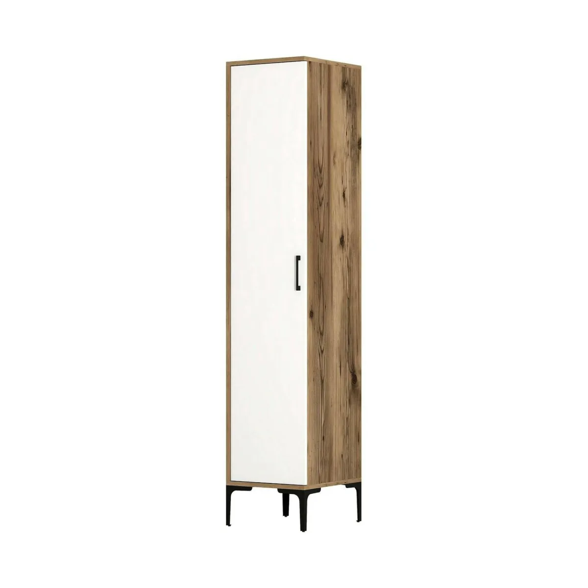 Armadi Multiuso 1 Anta|Camera Da Letto > Dmora Armadio bianco e noce slim 40x47h cm - Giusta Marrone, Bianco Noce