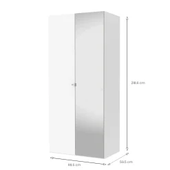 Armadio bianco lucido salvaspazio 98x218h cm - Avise