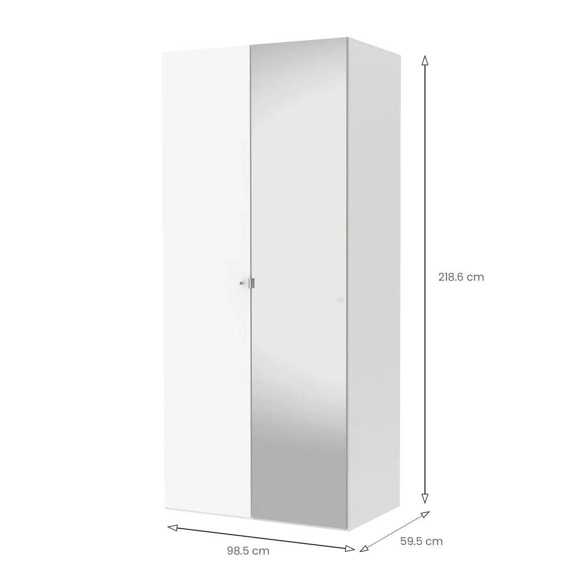 Armadio bianco lucido salvaspazio 98x218h cm - Avise