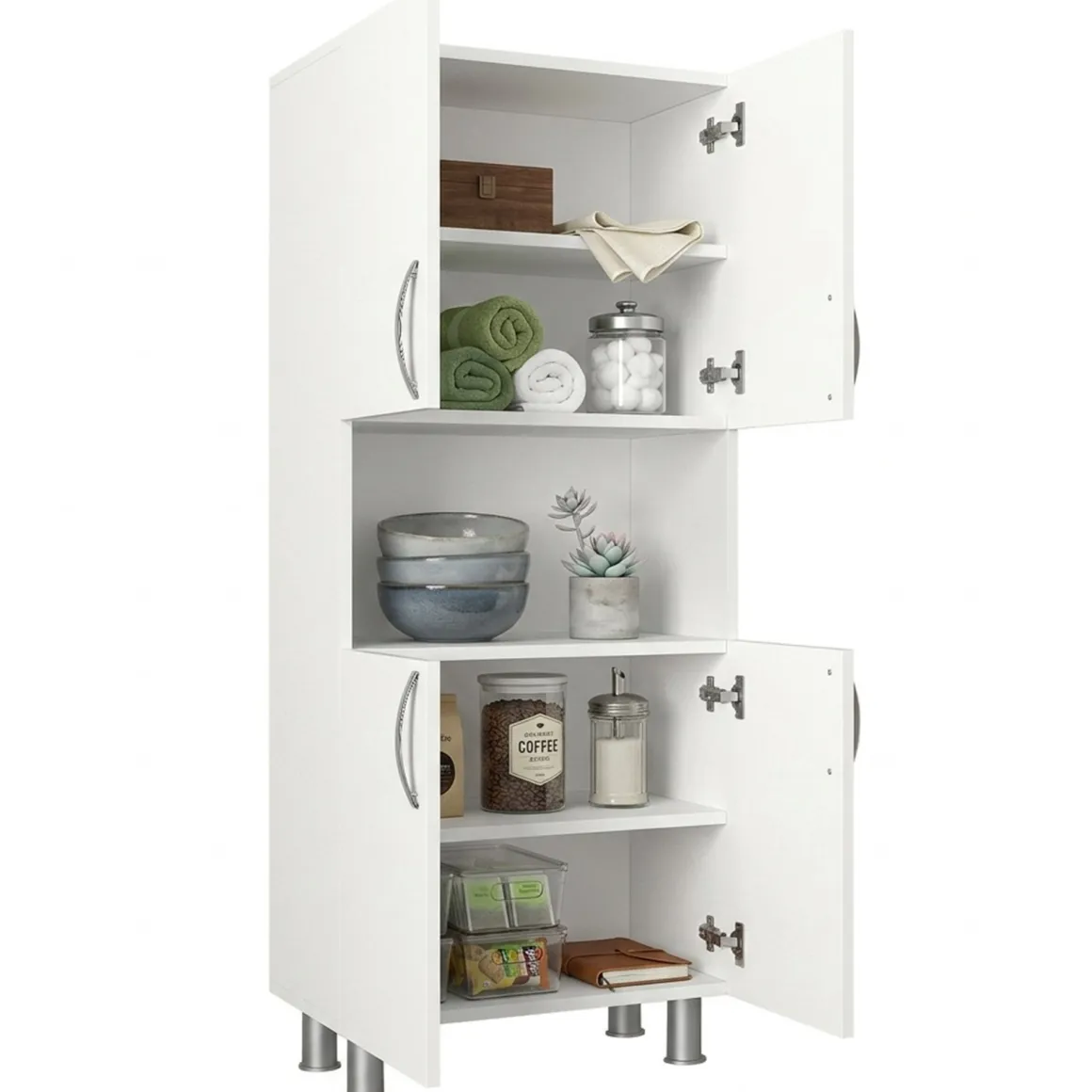 Armadio bianco multifunzione 59x140h cm - Tchoo