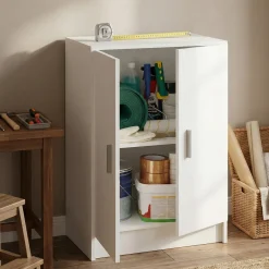 Armadi Multiuso 2 Ante|Camera Da Letto > Dmora Armadio salvaspazio 61x190h cm - Aixam Bianco