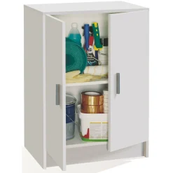 Armadi Multiuso 2 Ante|Camera Da Letto > Dmora Armadio salvaspazio 61x190h cm - Aixam Bianco