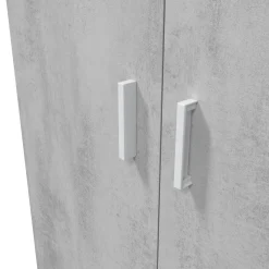 Armadi Multiuso 2 Ante|Camera Da Letto > Dmora Armadio cemento e bianco cucina 80x182h cm - Ashkita Bianco, Grigio Cemento
