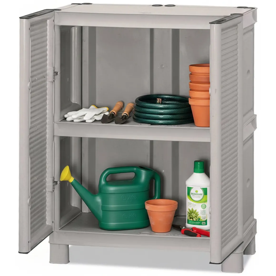 Armadio da esterno 2 ante grigio chiaro 70x92h cm - Arlinda