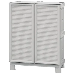 Armadio da esterno 2 ante grigio chiaro 70x92h cm - Arlinda