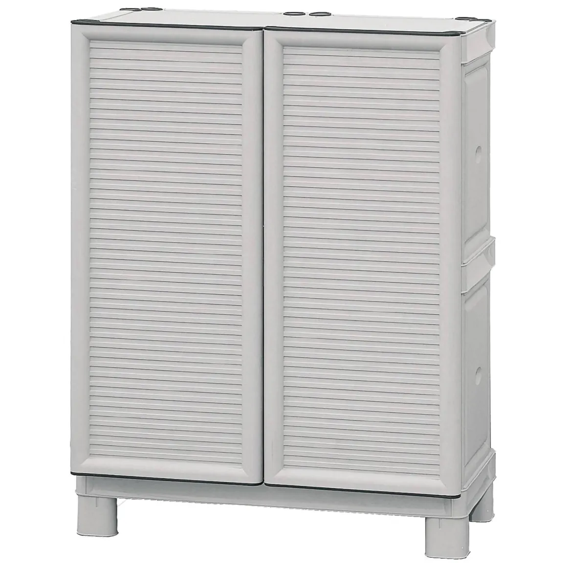 Armadio da esterno 2 ante grigio chiaro 70x92h cm - Arlinda