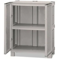 Armadio da esterno 2 ante grigio chiaro 70x92h cm - Arlinda