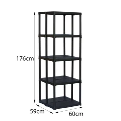 Armadio da esterno antracite 60x176h cm - Aurelian