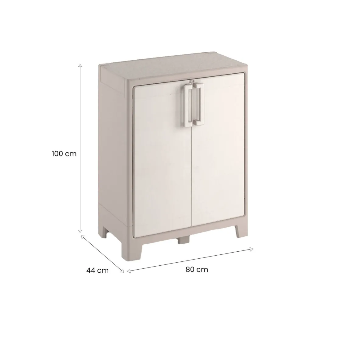 Armadio da esterno Grimsby, 80x44 h100 cm, Sabbia