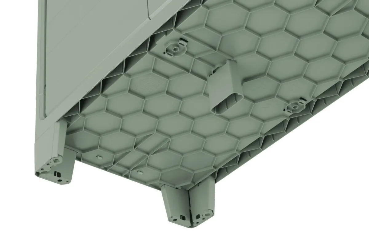 Armadi Da Esterno > Dmora Armadio da esterno Quesnel, 80x44 h100 cm, Grigio e Verde Verde, Grigio