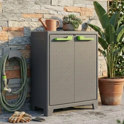 Armadio da giardino 2 ante grigio 80x100h cm - Markham