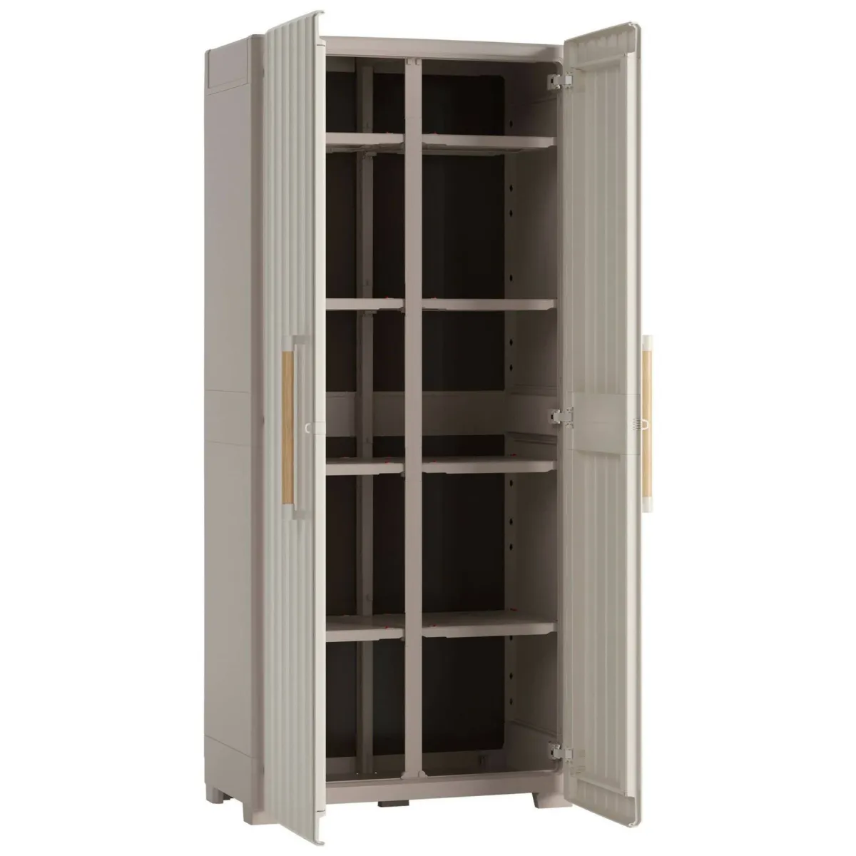 Armadi Da Esterno > Dmora Armadio da giardino 2 ante sabbia 80x180h cm - Melville Marrone Sabbia