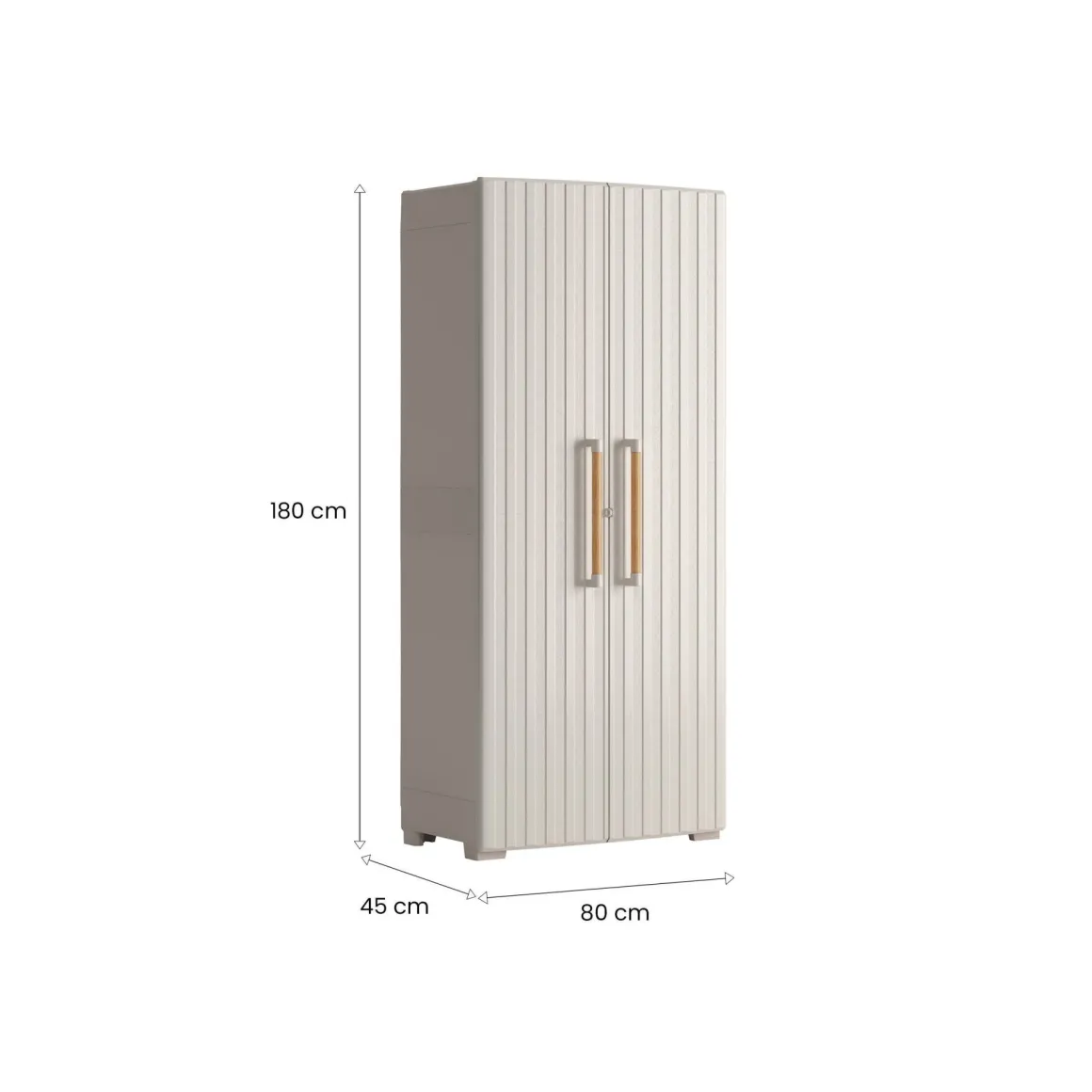 Armadio da giardino impermeabile sabbia 80x180h cm - Melville