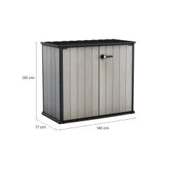 Armadi Da Esterno > Dmora Armadio da terrazzo 140x170h cm - Digby Grigio
