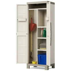 Armadi Da Esterno > Dmora Armadio esterno alto sabbia 65x182h cm - Strathmore Marrone Sabbia