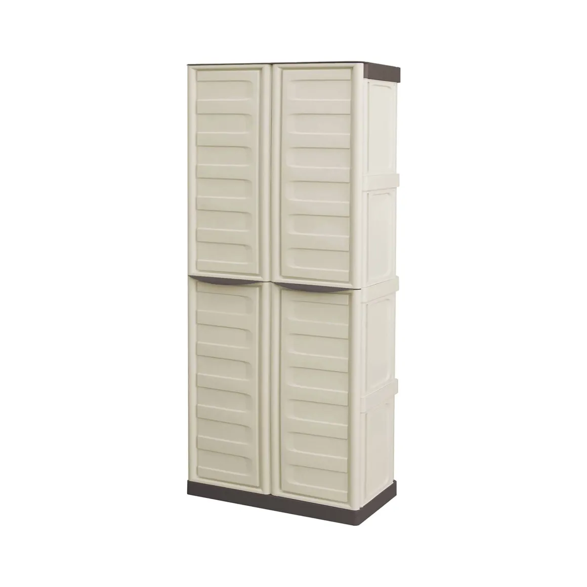 Armadio esterno 2 ante beige e marrone 70x165h cm - Adenina